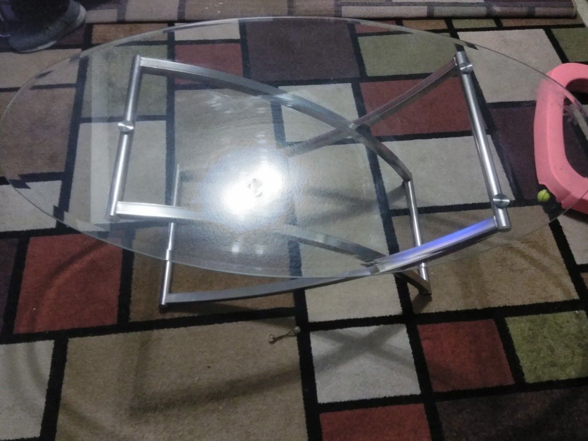 Glass Coffee table and end tables set