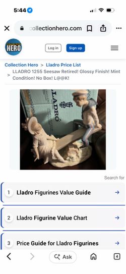 Lladro #1255 Seesaw Porcelain Figurine