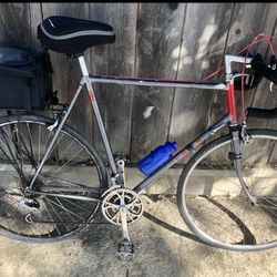 Tall Trek Road Bike With Rack Commuter 