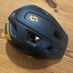Black And Orange Scott Mtb Helmet