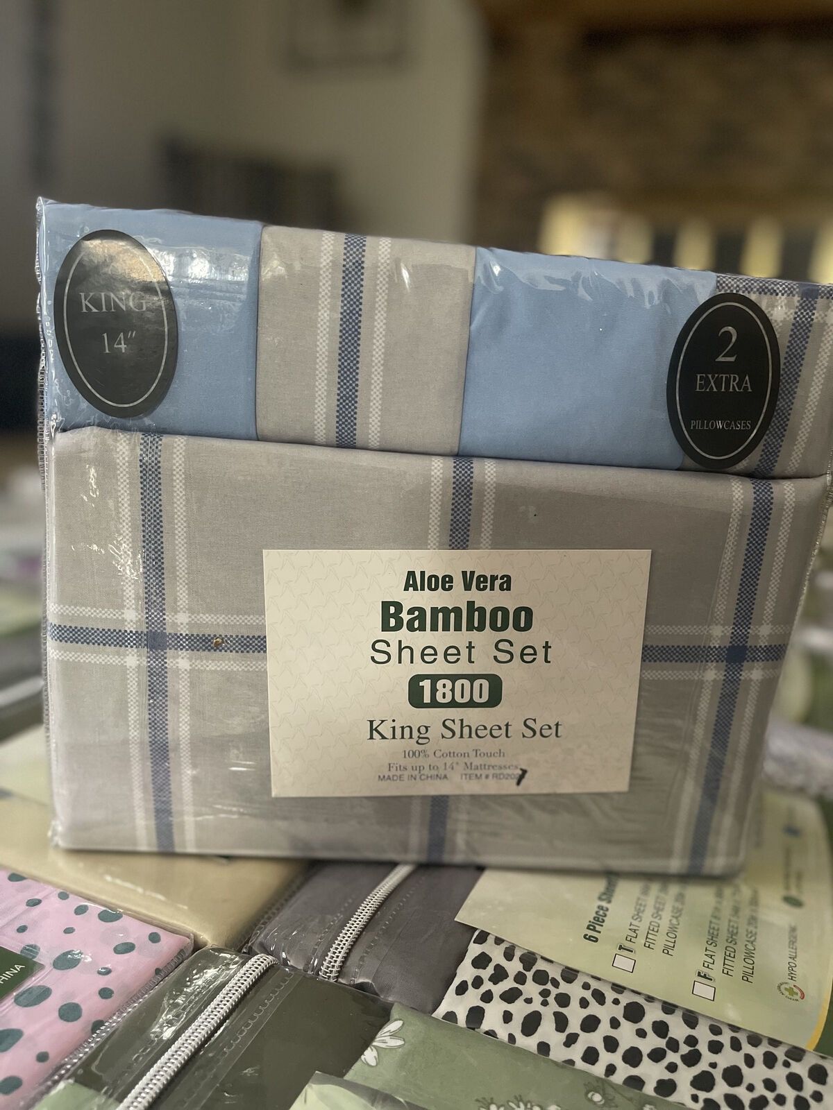 Aloe Vera Bamboo 1800 Series 6 Piece King Sheet Set 100% Cotton Touch cool comfo
