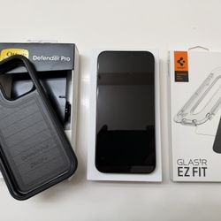 iPhone 15 Pro Max 256Gb with Case & Screen Protector (Black)