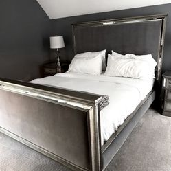 Grey Cal King Bed Frame