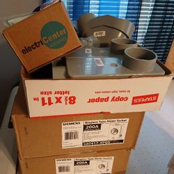 200 Amp Meter Base (Siemens), Square D Breakers  + Ground Rod + 2" (10ft Pvc Service Pole)