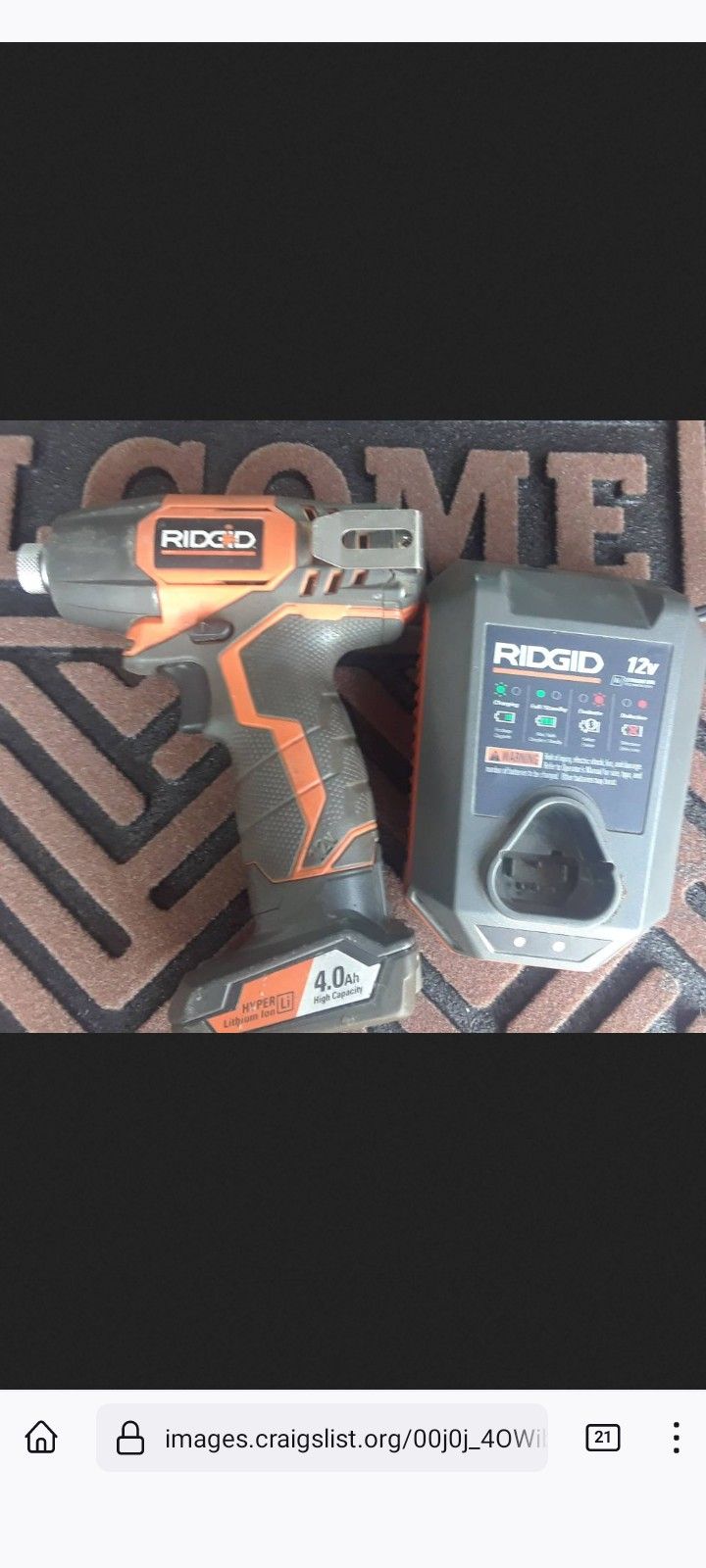 Ridgid Impact Drill Set