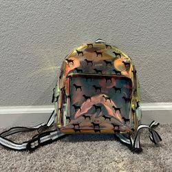 Pink Holographic Mini Backpack