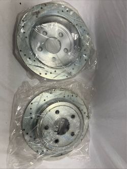Detroit S-53041 Rear Drilled Slotted Brake Rotors 2007-2018 Jeep Wrangler