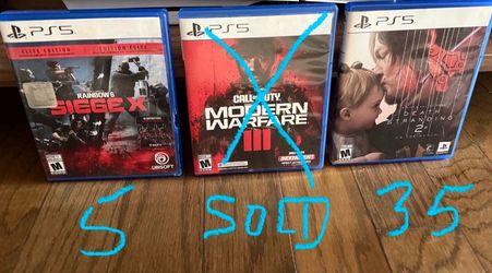 PS5 PlayStation Games Rainbow 6 ($5) Death Stranding 2 ($40)