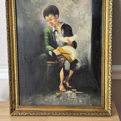 Early 1960’s  Italian Artists Oil Paintings Professional Frames