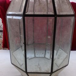 Antique Hand Made Glass Hexagonial Chandieler