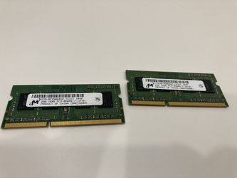 Laptop Computer DDR3 RAM 2GB each - Micron