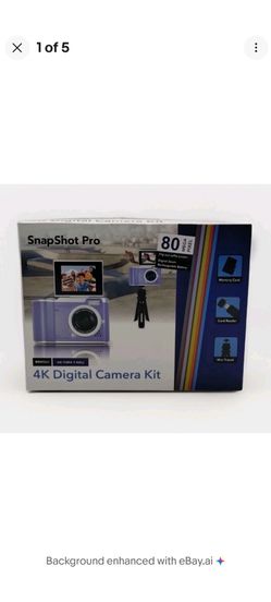 Vivitar SnapShot Pro 4K Digital Camera Kit w/ Selfie Screen : 80 Megapixels