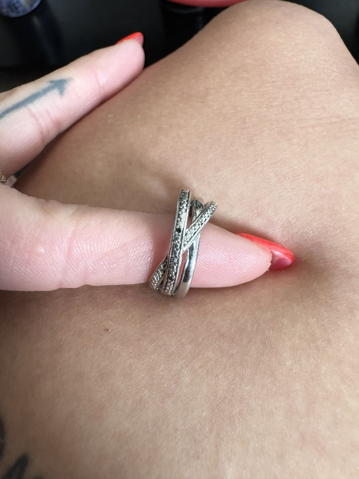 Sterling Silver Diamond Ring