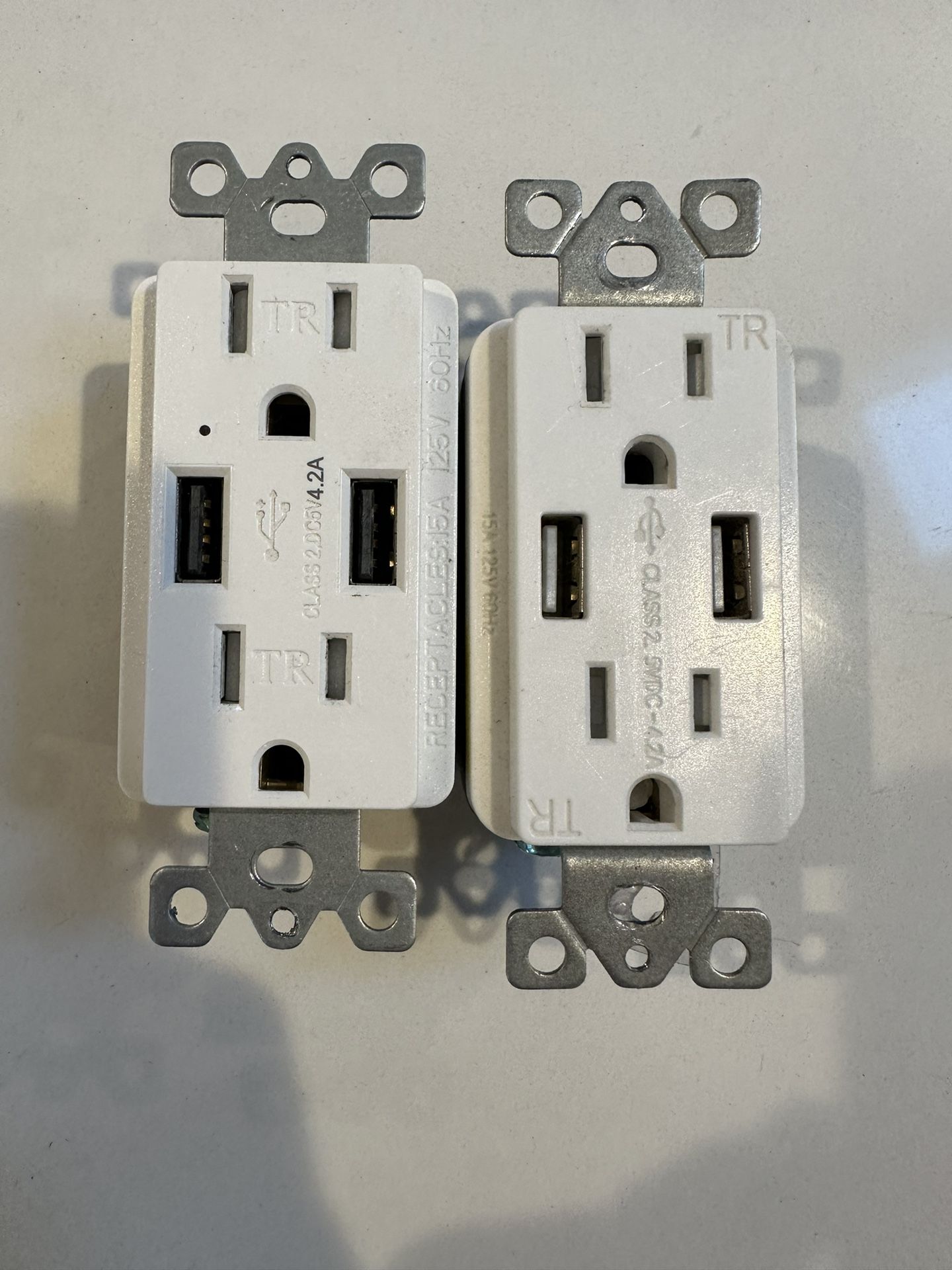 White USB Outlets