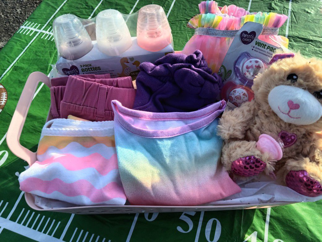 Baby Girl Basket New With Tags 