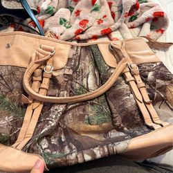 Real tree camo oversized tote bag/purse OBO