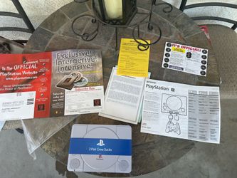 Vintage PlayStation (PS1) Manual, Inserts & Collectible Socks Lot