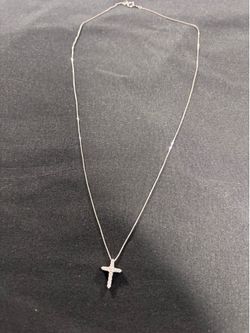 14KT gold diamond cross