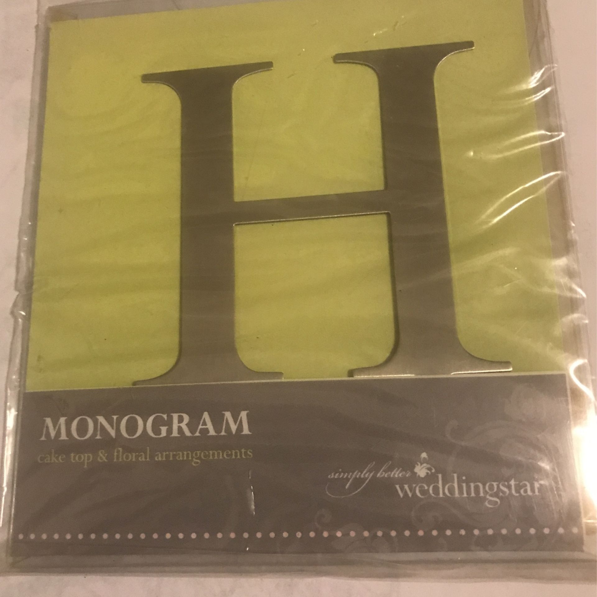 3 Inch Monogram “H” Cake Topper (NEW)