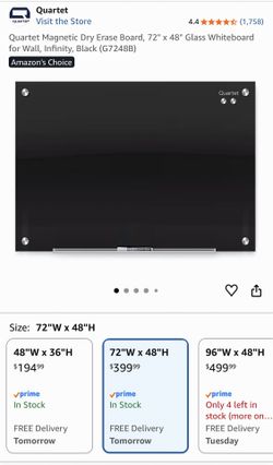 Glass White Board- Black