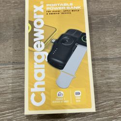 Chargeworx Portable Charger for Iphone Apple Watch + Android Devices - Charge 3 same time