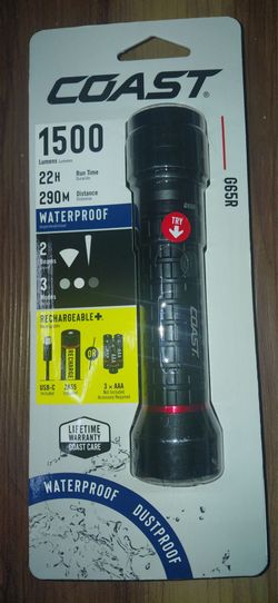 Coast G65R 1500 Lumen Rechargeable LED Flashlight