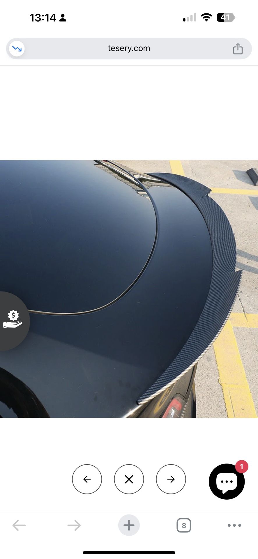 Model Y Carbon Fiber Spoiler Sport Style - Dry Carbon Fiber
