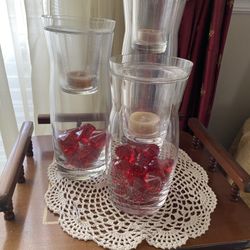 3-piece Glass Candle Holders 