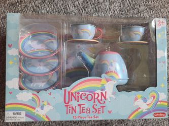 Schylling Unicorn Tin Tea Set 15 Piece