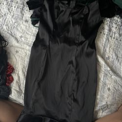 Black Dress with Ruffles