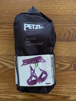 New Petzl Kids MACCHU Climbing Harness OS Color Purple