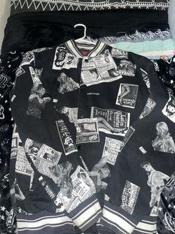 Huf peep shop show varsity jacket