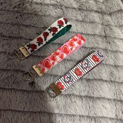 Valentines Day Wristlet Keychain