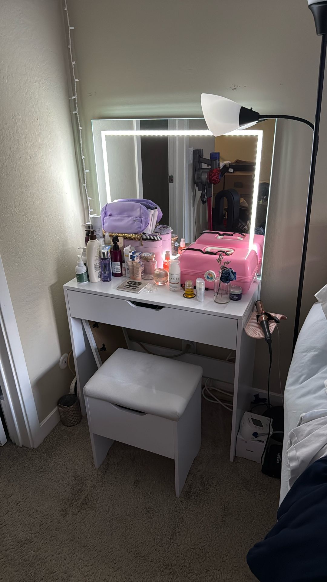 Vanity with Seat And Light