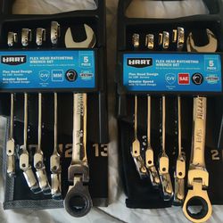 2 New Sets Of Flex Head Racheting Wrench Sets
