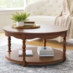 Round Coffee Table, Heirloom Brown