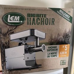 Big Bite Grinder #5 0.35 HP Stainless Steel Electric Meat Grinder by LEM 