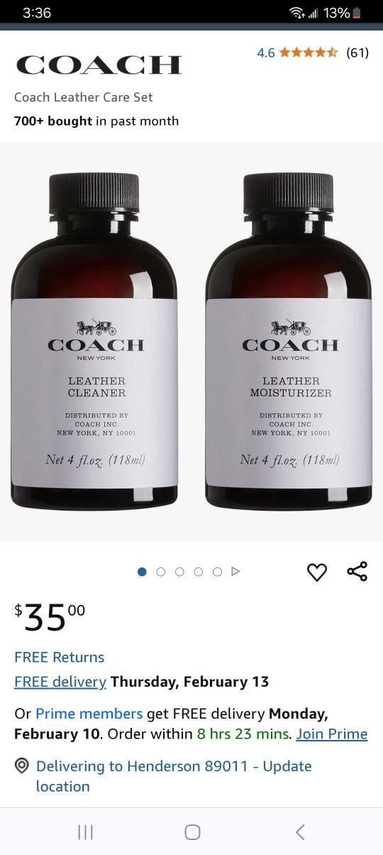 Coach Leather Care Set *NEW*