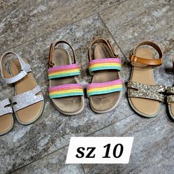 $9 EACH GIRLS TODDLER SZ 10 SANDALS