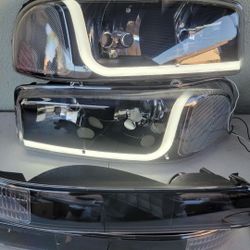 99-06 Gmc Sierra Yukon LED DRL Headlights Luces Micas Calaveras Faros Faroles Focos