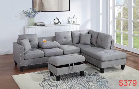 Sectional Sofa With Ottoman