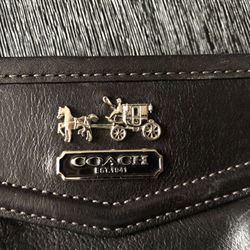 Black Coach Zipper Wallet Small