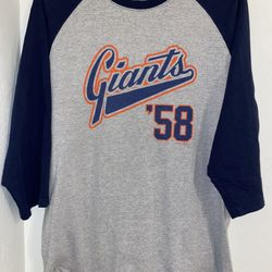 Gear Giants ‘58- San Francisco Giants Grey Cotton T-shirt - Men's Large