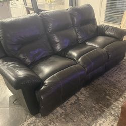 Brown Leather Sofa With Recliner 