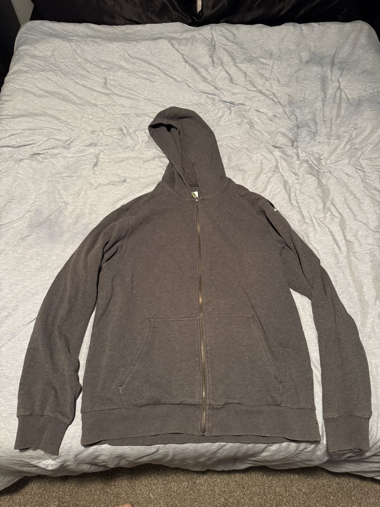 adidas Men's Charcoal Zip-Up Hoodie Size XL