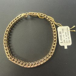 10k Tennis Diamond Bracelet 