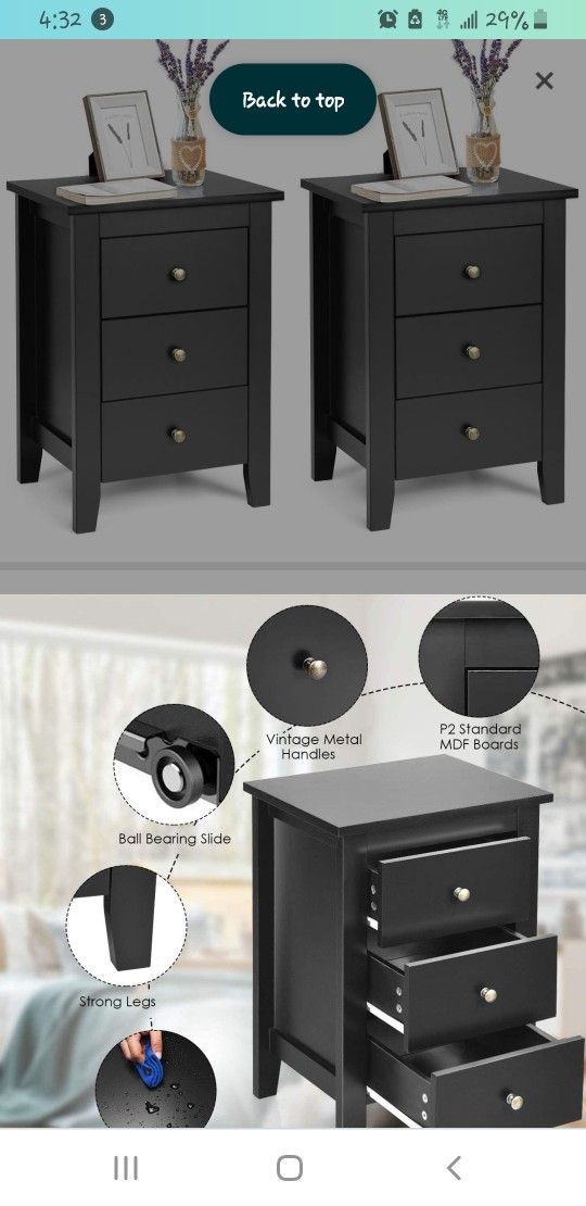 Set of Night Stands from Amazon