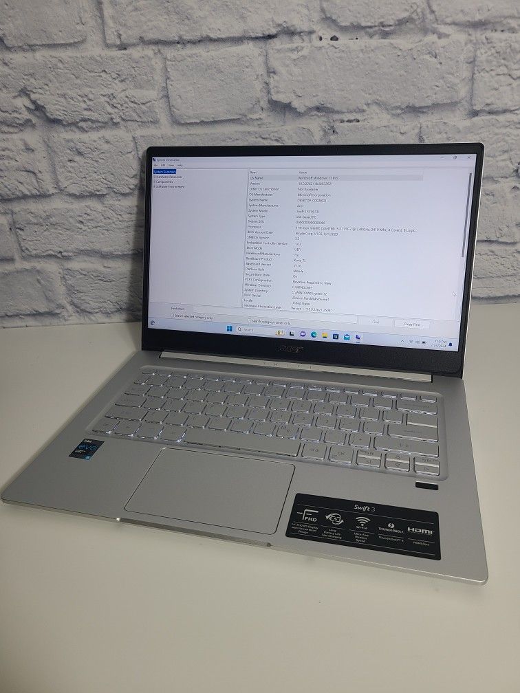 Acer Laptop I5-11th GEN 8GB RAM 512GB SSD