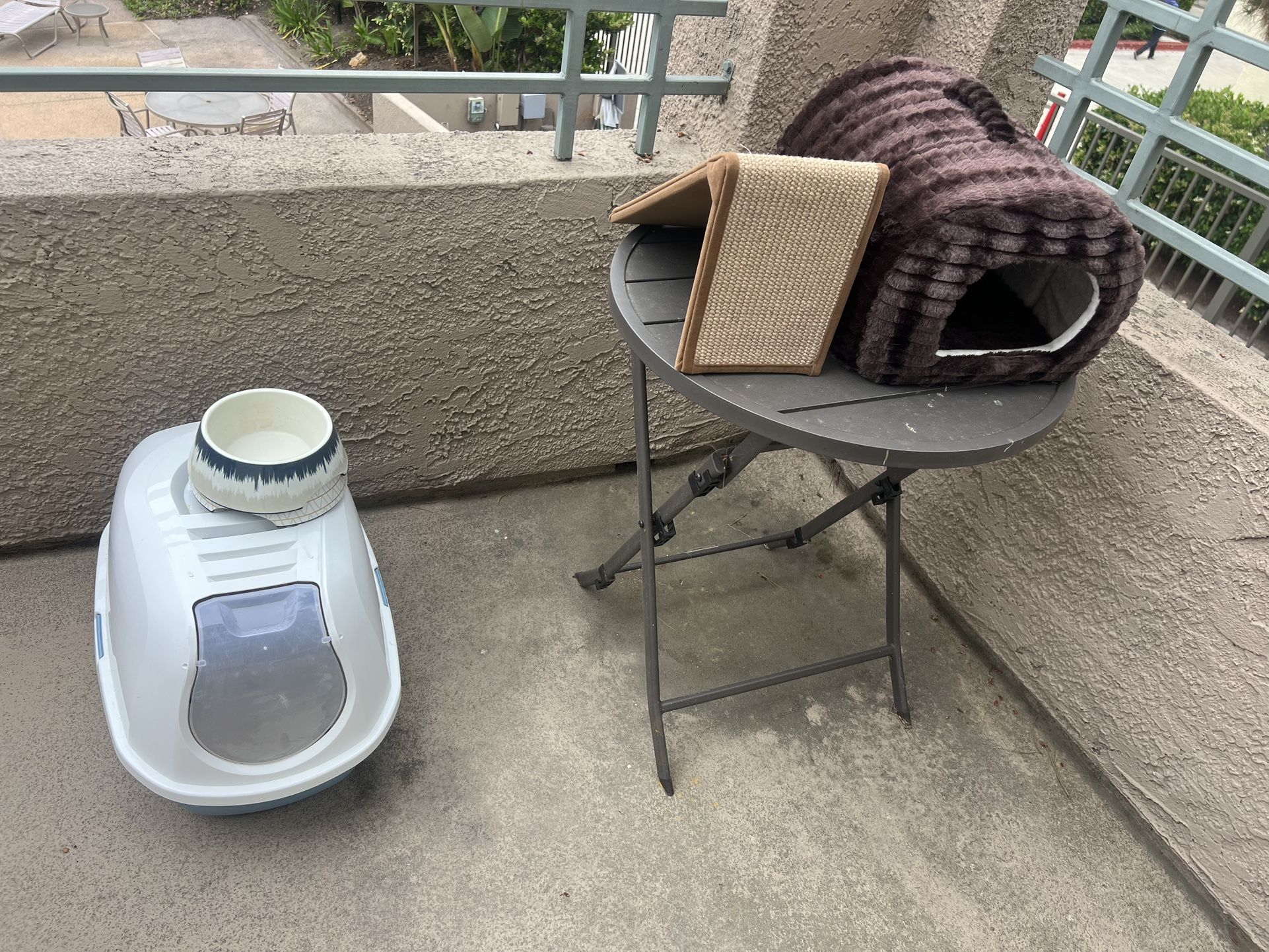Cat Litter Box, Scratch Pad, Bed, Toy