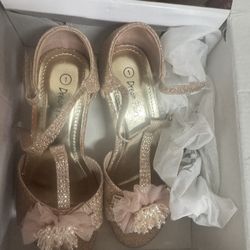 DREAM PAIRS Girls Sandals Low Heel Dress Pump Ankle T Strap Flower Shoes Toddler/Little Kid/Big Kid